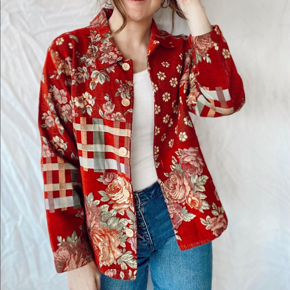 Vintage Print Shacket